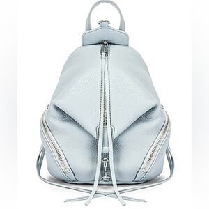 REBECCA MINKOFF Convertible Mini Julian Backpack in Ice gray blue